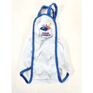 Vtg Polar Infantswear Boy Romper Sun Suite Little Slugger0-6 Months Made In USA